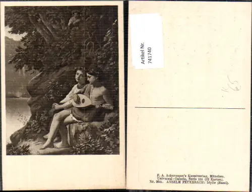 741740 Künstler AK Anselm Feuerbach Idylle Basel pub F. A. Ackermann 255/2641