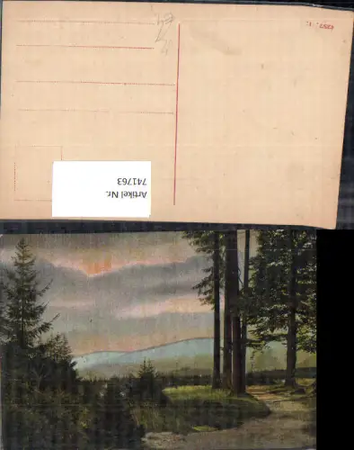 741763 Künstler AK Weg Landschaft Bäume
