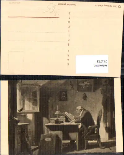 741772 Künstler AK Carl Spitzweg Mann Lesen