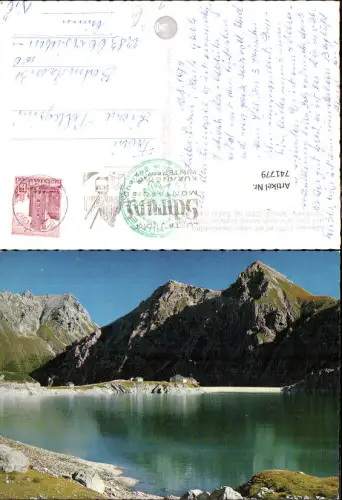 741779 Lünersee Vandans mit neuer Douglashütte u. Saulakopf Schafgafall Nord-G u. Süd-G