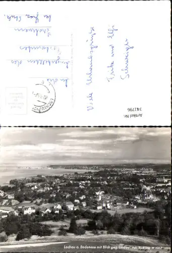 741796 Foto AK Lochau am Bodensee mit Blick geg. Lindau pub Risch-Lau W4257