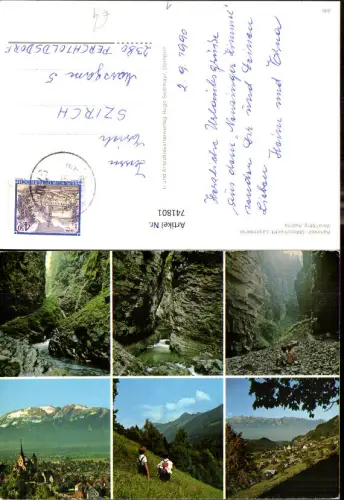 741801 Mehrbild AK Rankweil Übleschlucht Laternsertal Kinder Wandern