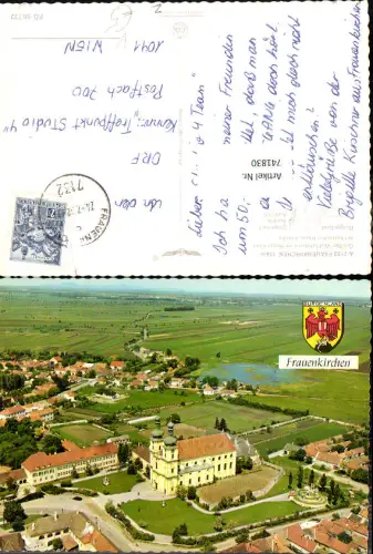 741830 Fliegeraufnahme Frauenkirchen Barockkirche m. Kalvarienberg pub Alpine Luftbild FÖ 55732