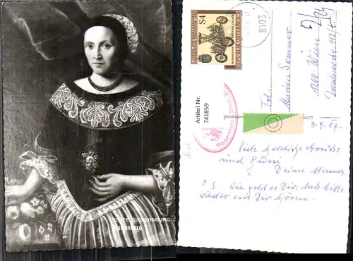741859 Riegersburg Burg Veste Blumenhexe Frau Portrait