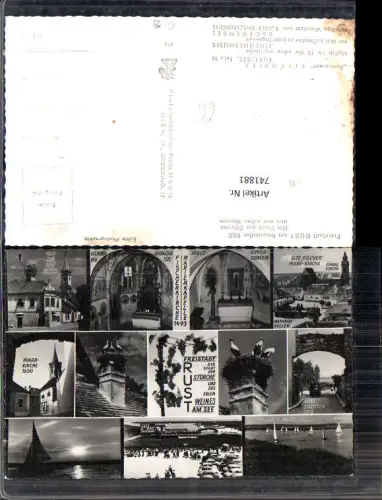 741881 Mehrbild Foto AK Freistadt Rust a. Neusiedlersee Pfarrkirche Altes Stadtor Seebad Storchenhorst