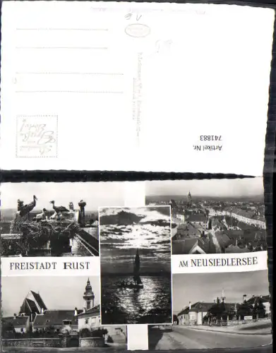741883 Mehrbild Foto AK Freistadt Rust a. Neusiedlersee Storchenhorst Segelboot Straßenpartie