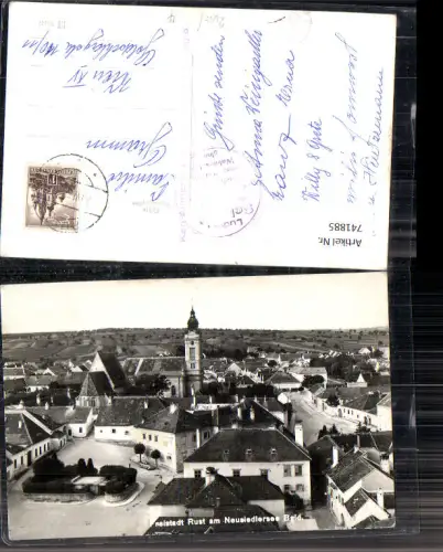 741885 Foto AK Freistadt Rust a. Neusiedlersee Blick über Dächer zur Kirche