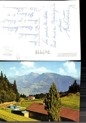 741978 Alberschwende Bregenzerwald Gasthaus am Brüggelekopf Blick in Bregenzer Berge