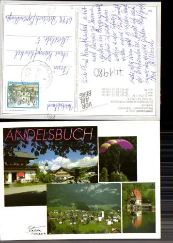 741980 Mehrbild AK Andelsbuch Bregenzerwald Ortspartie Paragleiten