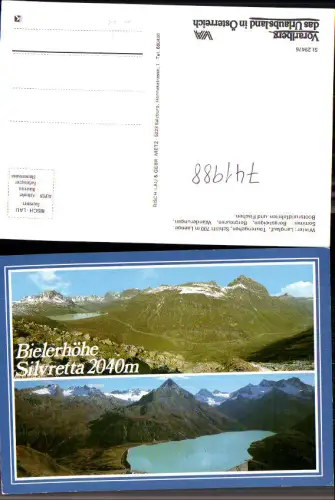 741988 Mehrbild AK Bielerhöhe Silvretta Stausee Partenen