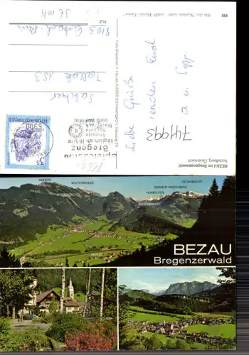 741993 Mehrbild AK Bezau im Bregenzerwald Dorfpartie Totale