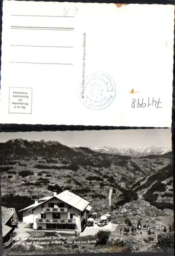 741998 Foto AK Blick vom Alpengasthof auf Schruns u. Arlberg pub Risch-Lau 21383