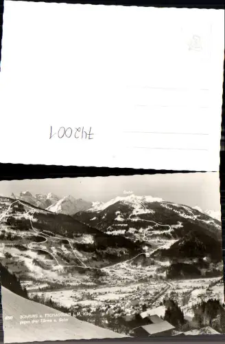 742001 Foto AK Schruns u. Tschagguns im Montafon im Winter geg. drei Türme u. Golm