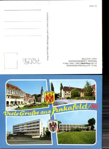 742056 Mehrbild AK Pinkafeld Rathausplatz Landesberufsschule Intern. u. HTBL