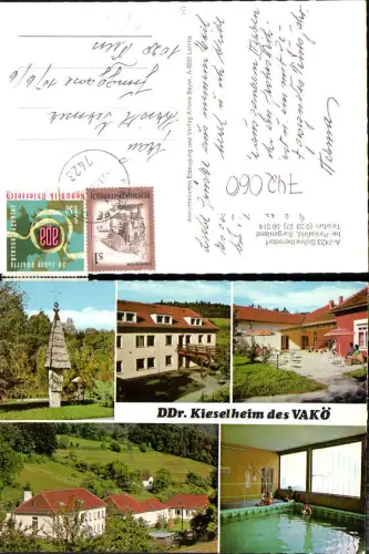 742060 Mehrbild AK Schreibersdorf b. Pinkafeld Ddr. Kieselheim des VAKÖ Hallenbad