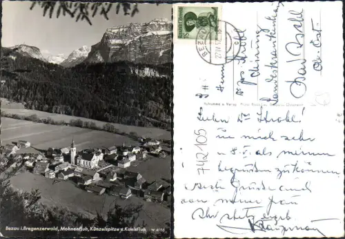 742105 Foto AK Bezau i. Bregenzerwald Mohnenfluh Künzelspitze u. Kanisfluh pub Risch-Lau W 4166