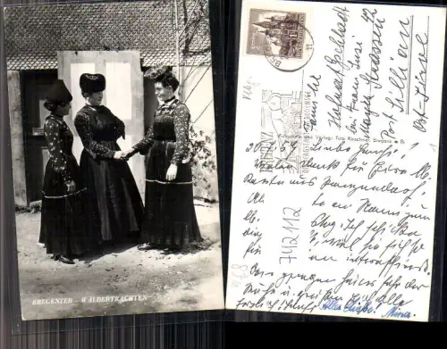 742112 Foto AK Bregenzer Wäldertrachten Frauen Tracht Bregenzer Wald Bregenz
