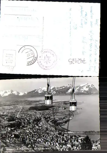 742125 Foto AK Bregenz a. Bodensee Pfänderbahn Seilbahn Gondel pub Risch-Lau W 1671