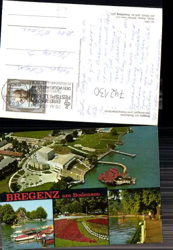742130 Bregenz a. Bodensee See-Anlagen u. Festspielgelände Boote Uferpromenade