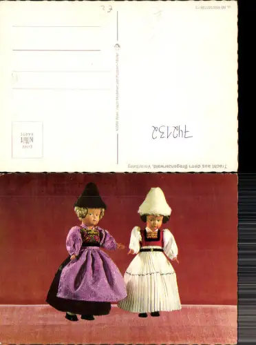 742132 Holzfiguren Puppen Tracht a. d. Bregenzerwald Vorarlberg Puppen-Müller