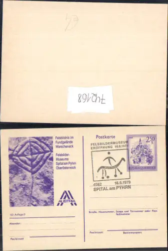 742168 Ganzsache Felsbildnis Warschenek Spital a. Pyhrn Felsbildermuseum