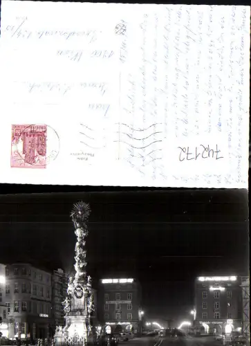 742172 Foto AK Linz a. d. Donau b. Nacht Hauptplatz VW Käfer 1969