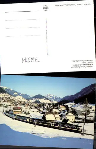 742271 Eisenbahn Rougemont Pays d Enhaut Panoramic Express M.O.B. Zug im Winter