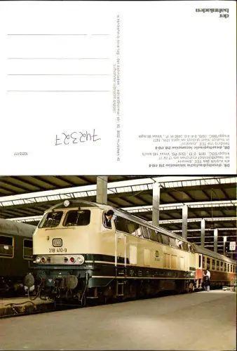 742327 Eisenbahn DB Dieselhydraulische Lokomotive 218 410-9 Bavaria Hauptbahnhof München