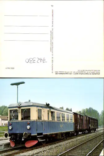 742330 Eisenbahn Bayerischen Wald Regentalbahn AG GmP 15450 Deggendorf VT 02 Dessau 1933