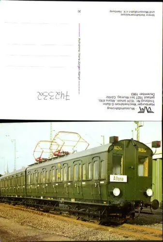 742332 Eisenbahn Hamburger Wechselstrom-S-Bahn Triebzug Nr. 1624 Wumag Görlitz