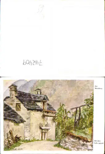 742409 Künstler AK Fussgemalt Ch. Pasche Am Weinberg