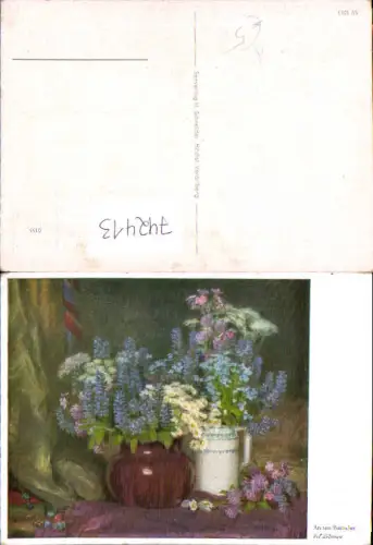 742413 Künstler AK Anton Burtscher Feldblumen Blumen