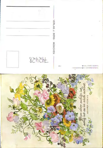 742428 Künstler AK Elisabeth Lüpkes-Franck Lebensweisheiten Eudard Mörike Blumen Post AK-Kalender