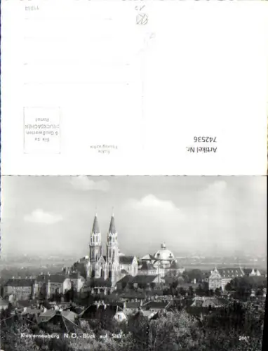 742536 Foto AK Klosterneuburg Blick auf Stift
