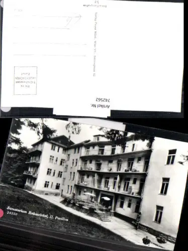 742562 Foto AK Sanatorium Rekawinkel b. Pressbaum II Pavillon