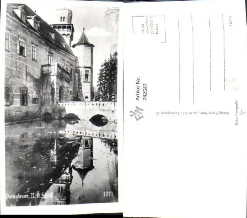 742587 Foto AK Pottenbrunn Schloss Wassergraben