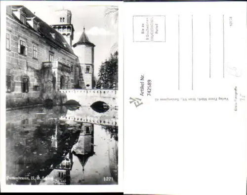 742589 Foto AK Pottenbrunn Schloss Wassergraben