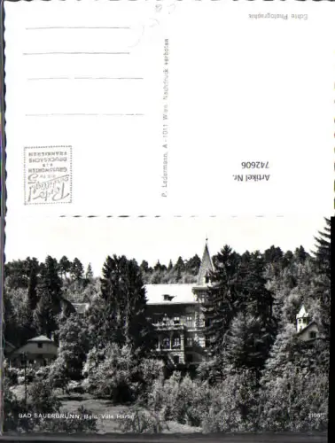 742606 Foto AK Bad Sauerbrunn Villa Hartig