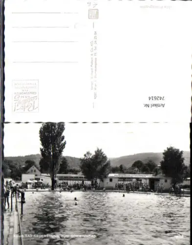 742614 Foto AK Bad Sauerbrunn Schwimmbad