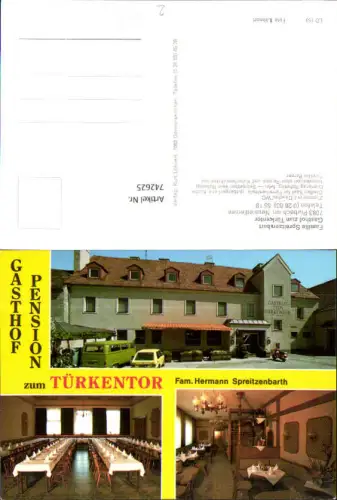742625 Mehrbild AK Purbach a. Neusiedlersee Gasthof zum Türkentor VW Bus