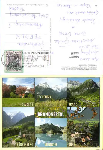 742638 Mehrbild AK Brand Brandnertal mit Bludenz Bürs Bürserberg-Tschengla Lünersee