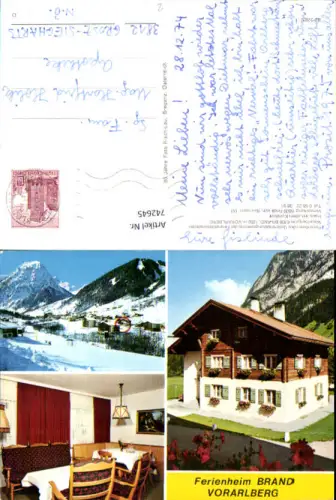 742645 Mehrbild AK Brand Ferienheim Winter u. Sommer Gaststube