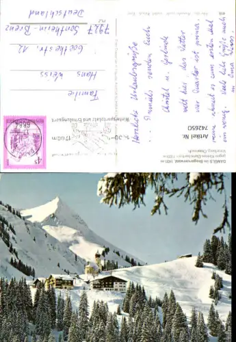 742650 Damüls im Bregenzerwald geg. Kleines Damülserhorn im Winter