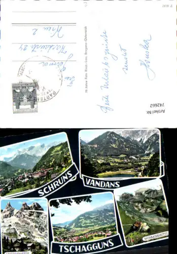 742662 Mehrbild AK Schruns Vandans Tschagguns Wormserhütte Lindauerhütte pub Risch-Lau F 6187
