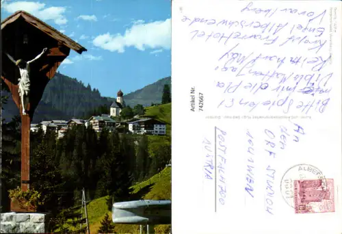 742667 Damüls Bregenzerwald Wegkreuz im Vordergrund Bludenz