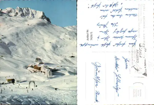 742671 Zürs am Arlberg Zürserseepiste mit Hotel Zürser Hof im Winter