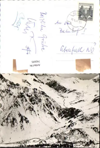 742695 Foto AK Zürs am Arlberg Blick auf Stuben Flexenstraße u. Zürs