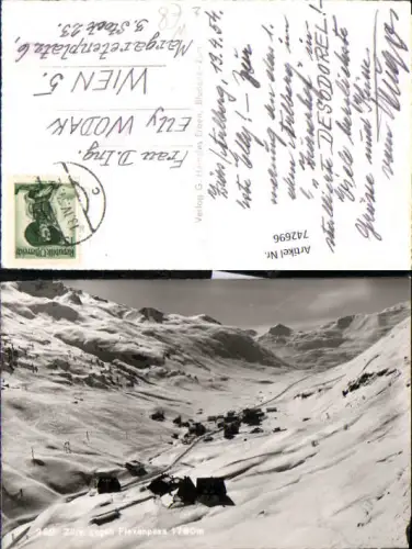 742696 Foto AK Zürs am Arlberg geg. Flexenpass im Winter