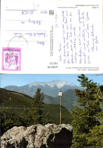 742712 Hohe Wand Kleine Kanzel geg. Schneeberg