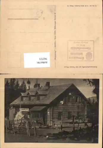 742721 Stoanwandlerhütte Hohen Wand Grünbach a. Schneeberg Stollhof